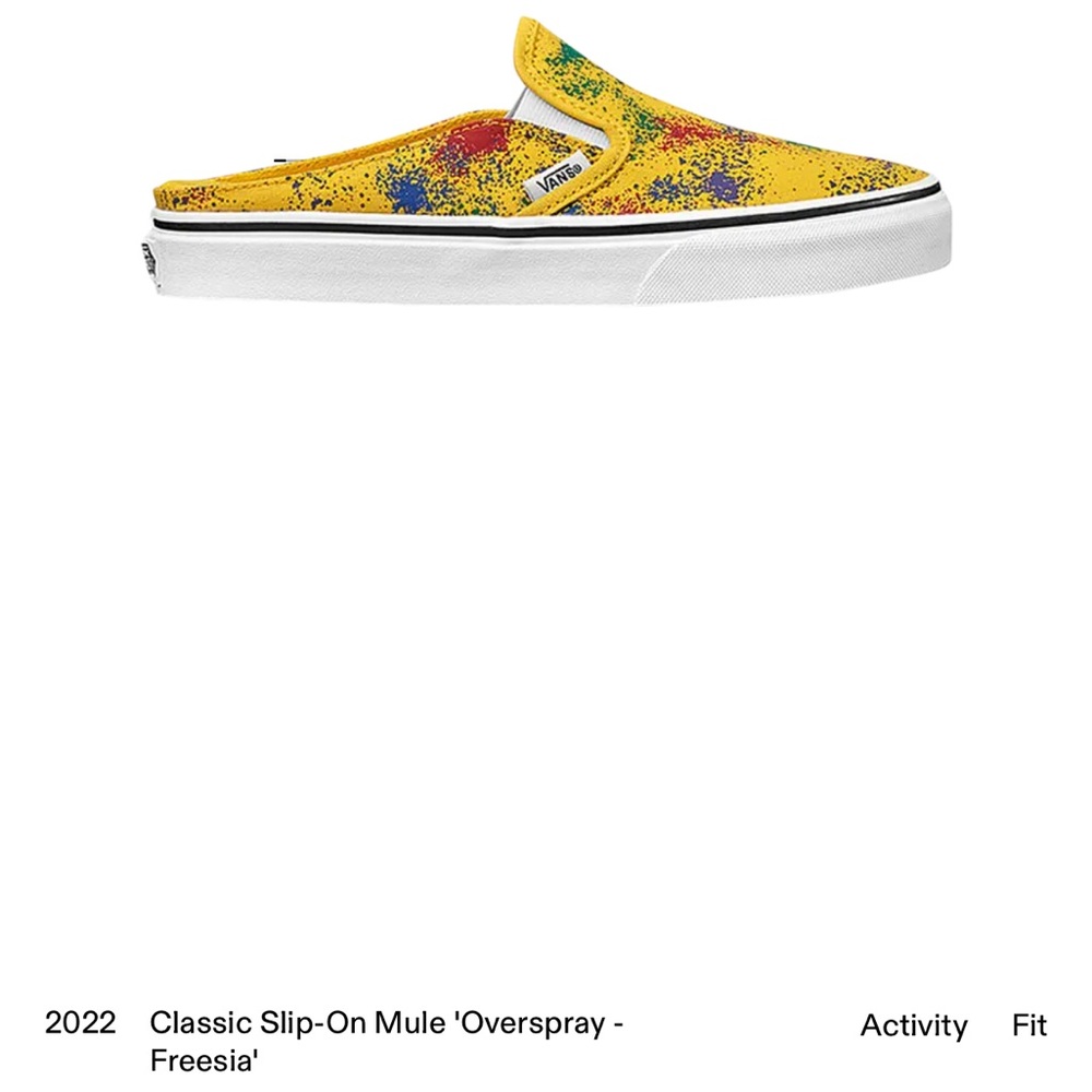 Vans Size 8.5 Men / 10 Women Classic Slip on Mule ‘Overspray - Freesia” Like New